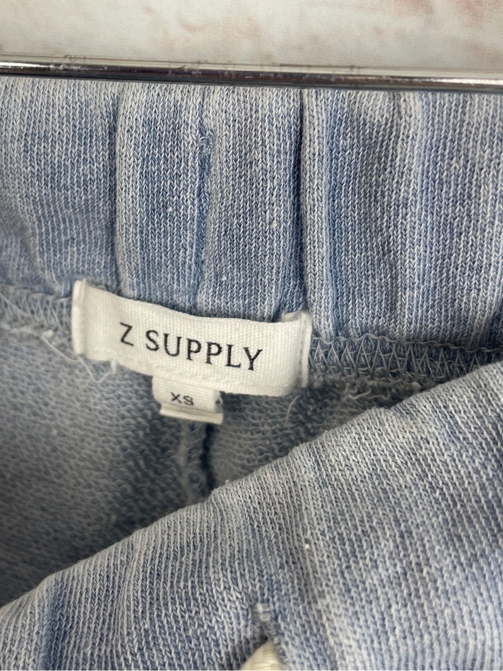 Z Supply Hunter Knit French Terry Wide Leg Denim Pant Ocean Air Indigo Size XS - Picture 5 of 6
